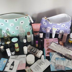 (99) Makeup Skincare Body Hair Items travel, sample, fs (3 makeup/travel bags)